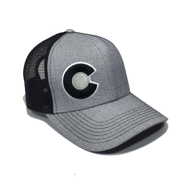 Hat - Monochromatic Trucker Gray / Black