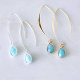 Amazonite Drop Earrings: GOLD