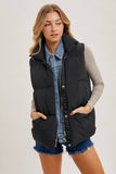 Claire Denim layered Puffer Vest