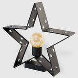 LED 11" Black Metal Star