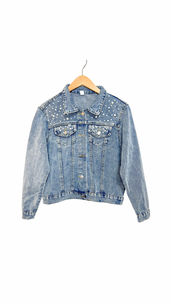 Cambry Denim JacketW/Pearls