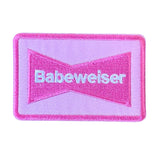 Babeweiser beer preppy pink patch