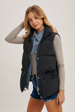 Claire Denim layered Puffer Vest