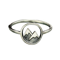 Sterling Silver Snow Capped Mountain Ring