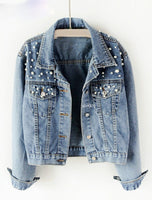 Cambry Denim JacketW/Pearls