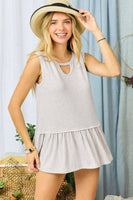 Shelly Sleeveless Keyhole Top