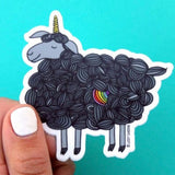 Black Sheep Unicorn Vinyl Sticker