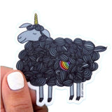 Black Sheep Unicorn Vinyl Sticker